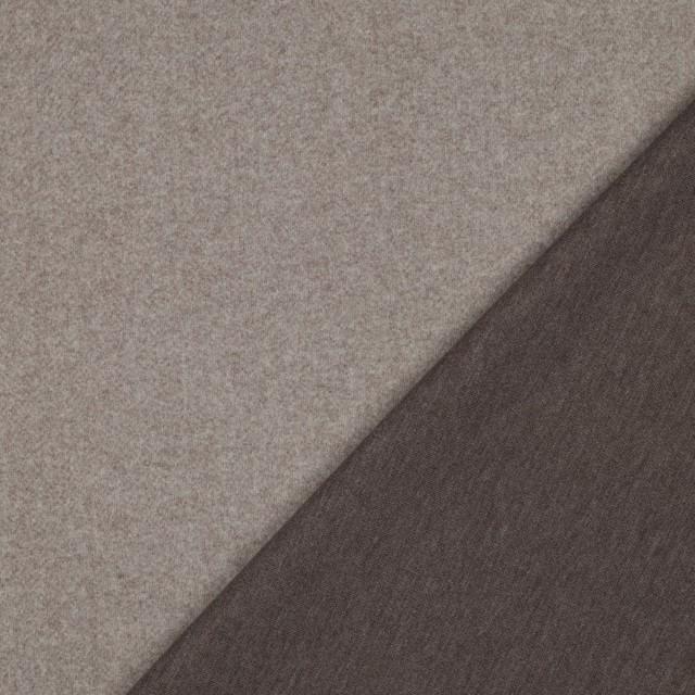 Stoff Knitted Wool meliert taupe
