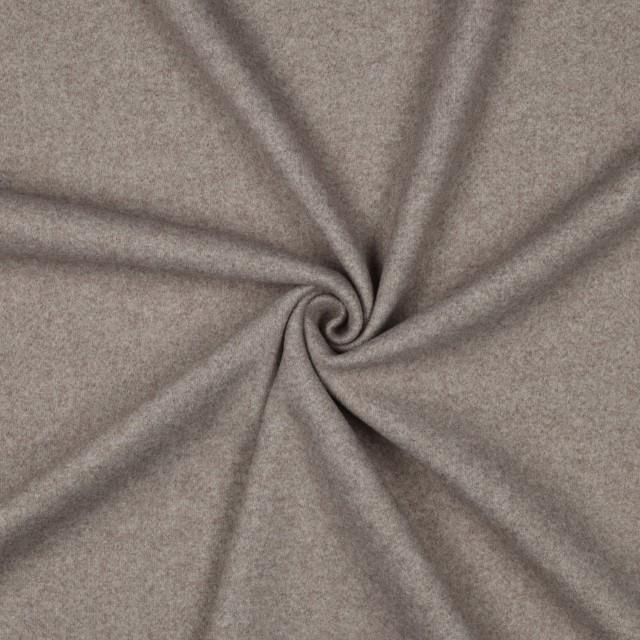 Stoff Knitted Wool meliert taupe - 2