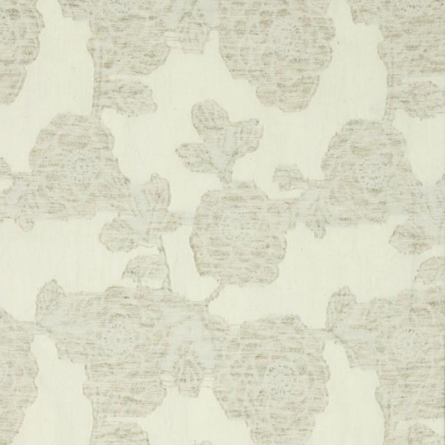 Stoff Baumwolle, Linen Jaquard beige - 2