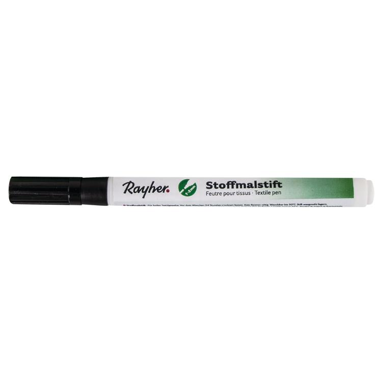 Stoffmalstifte, Feine Spitze, schwarz
