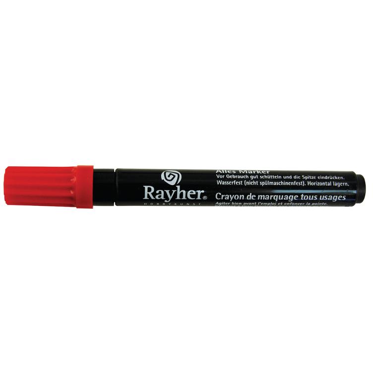 Alles-Marker, rot, Rundspitze 2-4mm, mit Ventil