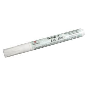 Porzellan & Glas-Marker, weiß, 1-2 mm