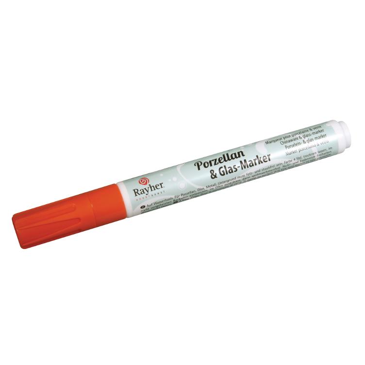 Porzellan & Glas-Marker, orange, 1-2 mm