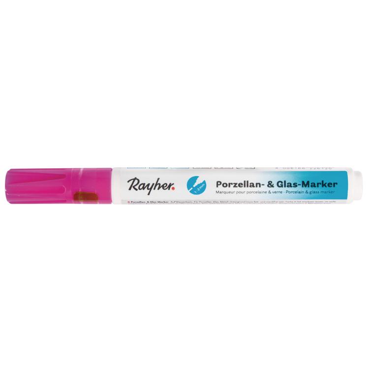 Porzellan & Glas-Marker, fuchsia, 1-2 mm