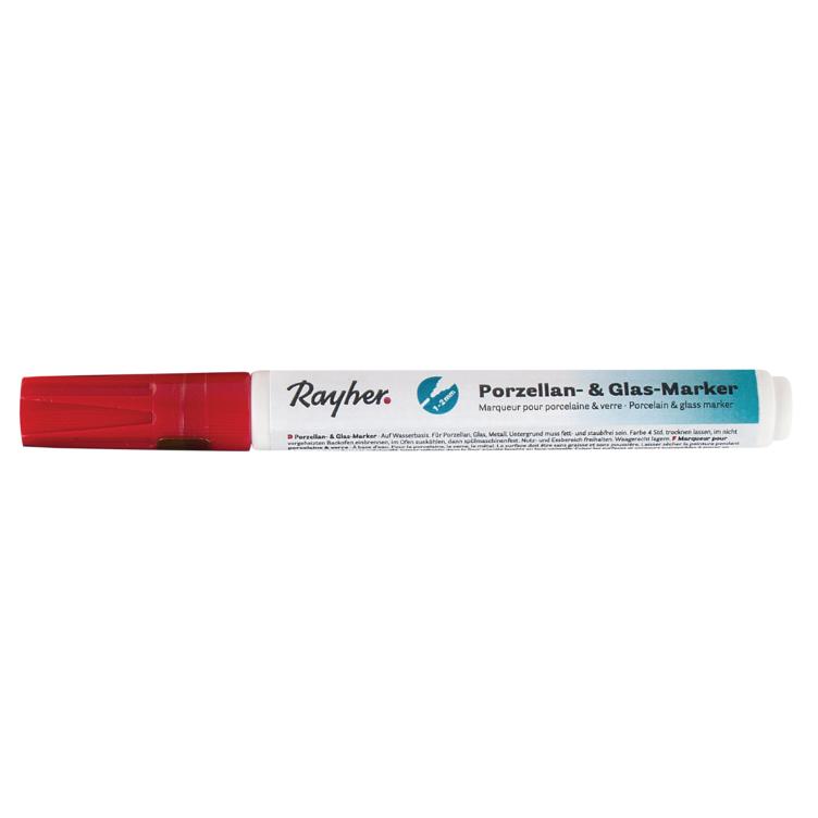 Porzellan & Glas-Marker, kirschrot, 1-2 mm
