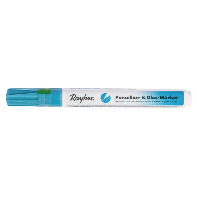 Porzellan & Glas-Marker, azurblau, 1-2 mm