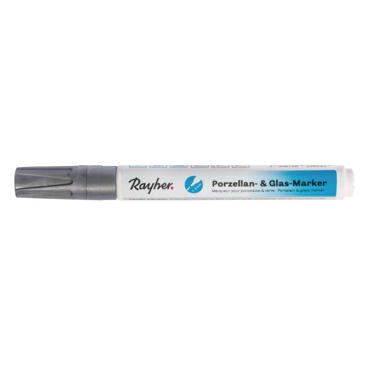 Porzellan & Glas-Marker Effekt, silber, 1-2 mm