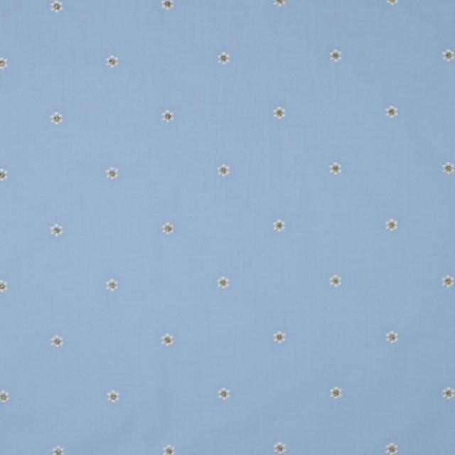 Stoff Baumwolle bestickt Lurex Blumen