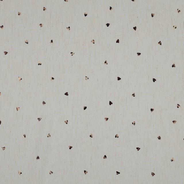 Stoff Viskose Leinen Foil Hearts