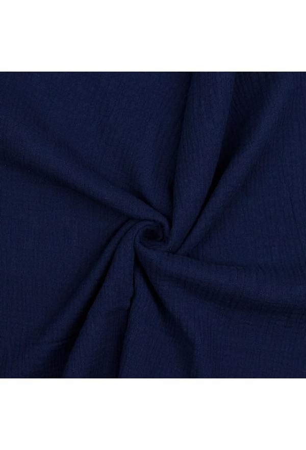 Stoff Baumwolle Double Gauze, Navy