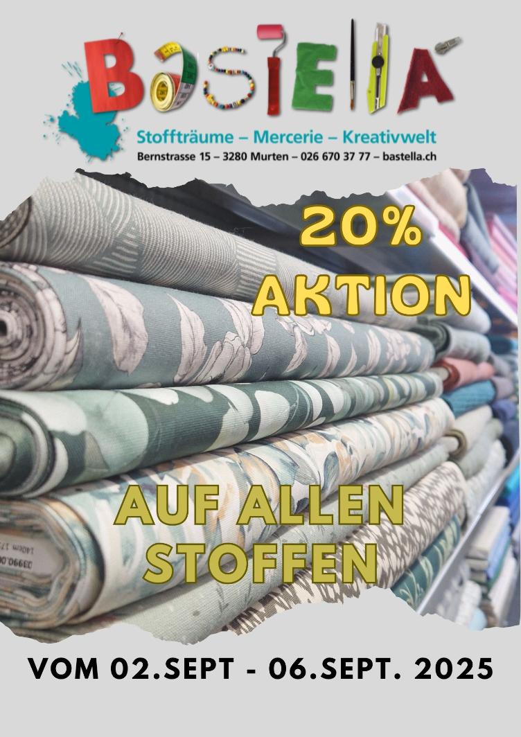 20% Aktion auf Stoffe