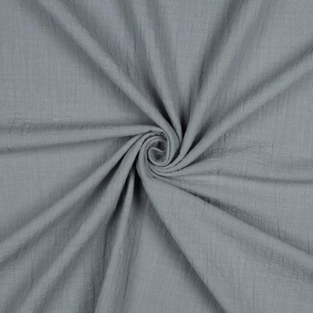 Stoff Musselin Slub Blue - 0