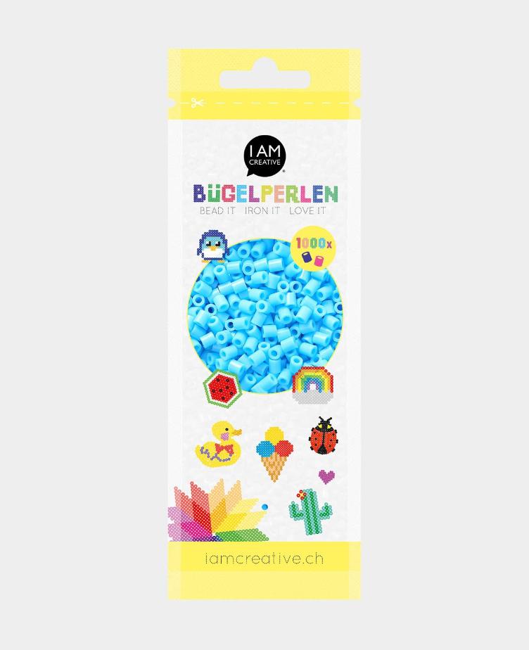 Bügelperlen I`am Creative hellblau
