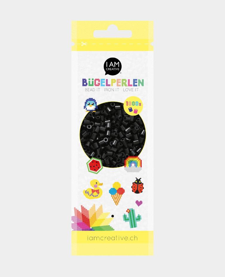 Bügelperlen I Am Creative, schwarz