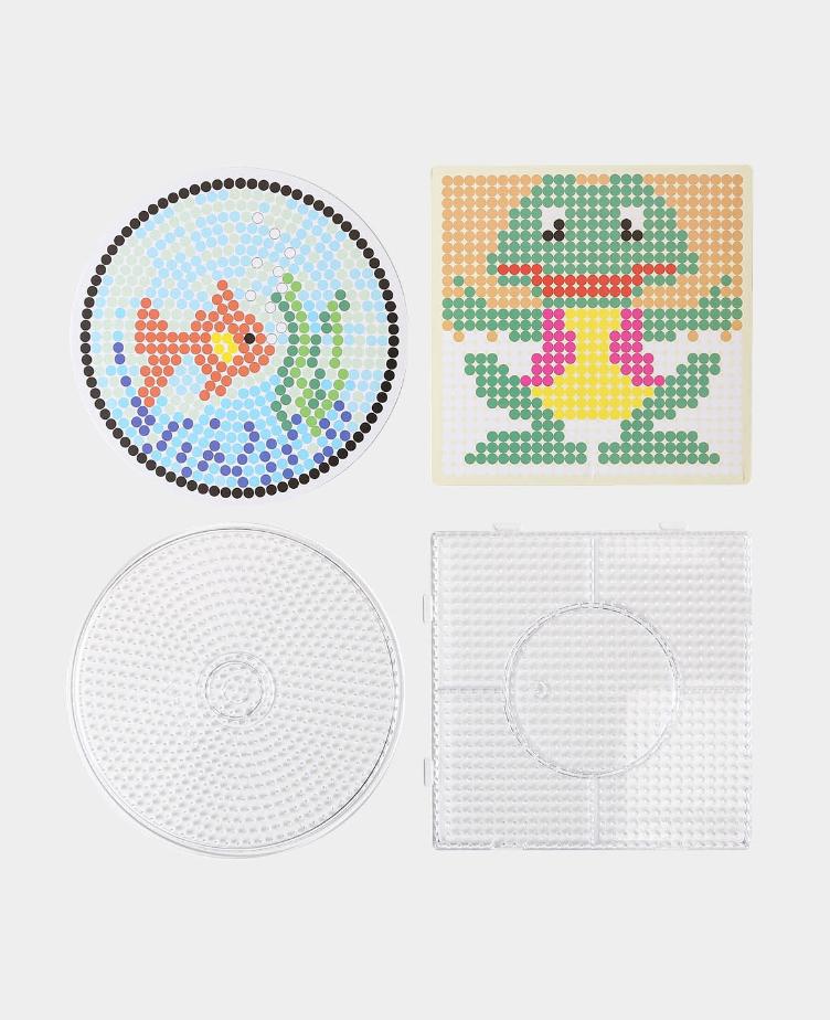 Bügelperlen Stiftplatten 2 Formen Quadrat, Kreis - 0