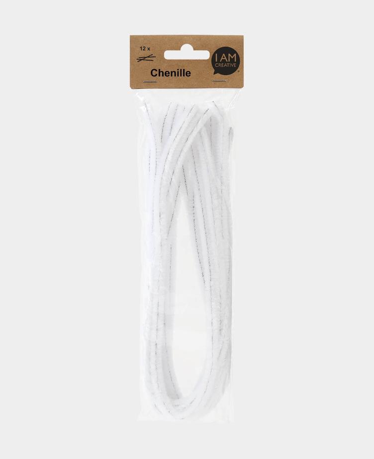 Chenilledraht Weiss