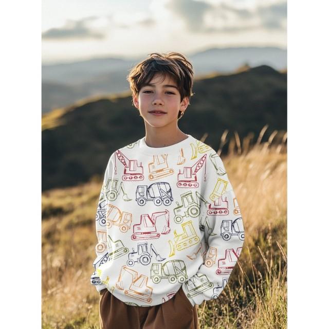 Stoff French Terry Work Vehicles sand - 2