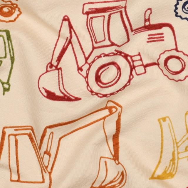 Stoff French Terry Work Vehicles sand - 1