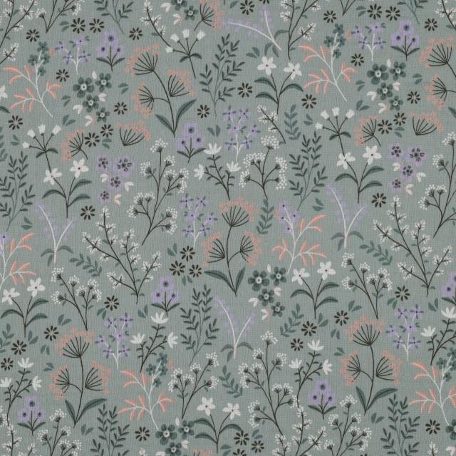 Stoff Musselin, Flower sage - 2