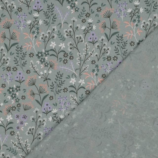 Stoff Musselin, Flower sage - 0