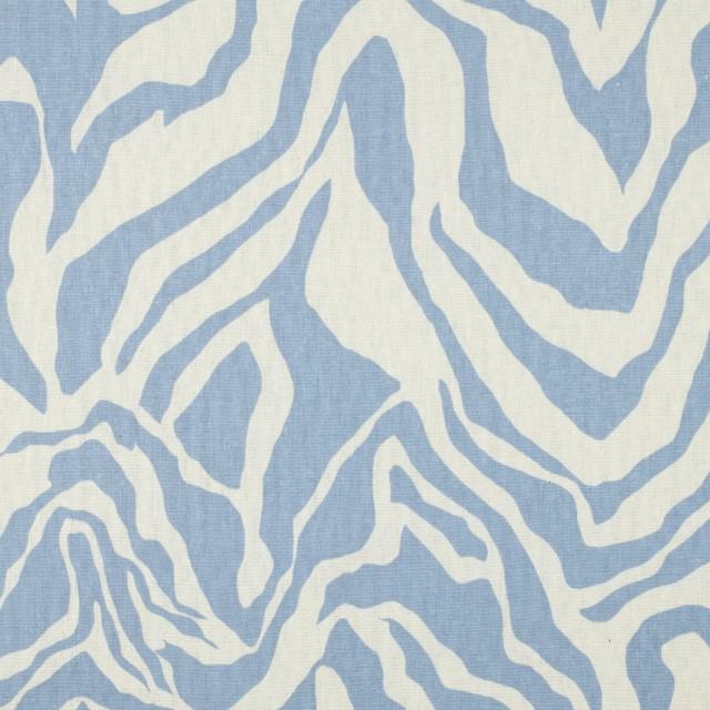 Stoff Leinen, Animal Skin blue - 2