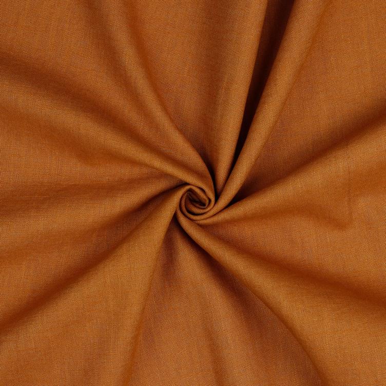 Stoff Pommé Leinen Washed Cognac - 0
