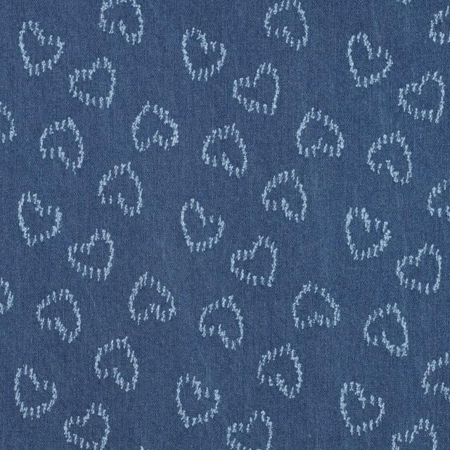 Stoff Denim Jacquard Herzen