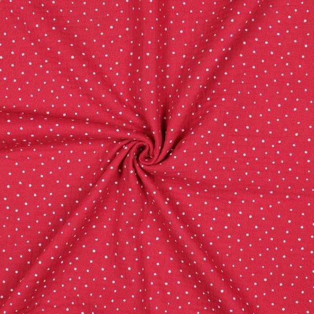 Stoff Musselin Dots Fuchsia - 0