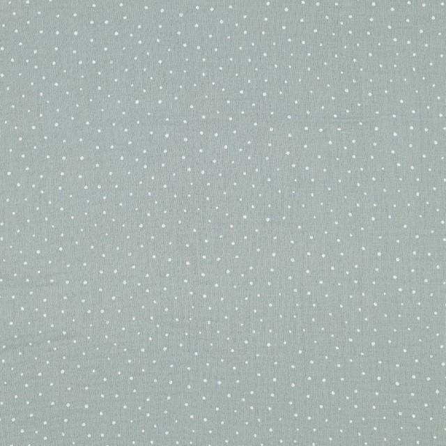Stoff Double Gauze Dots mint - 1