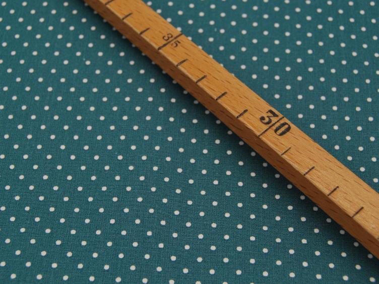 Stoff Baumwolle Petit Dots Petrol