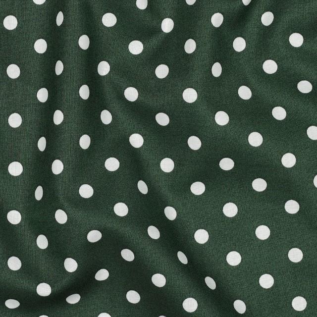 Stoff Baumwolle Dots dunkelgrün - 0