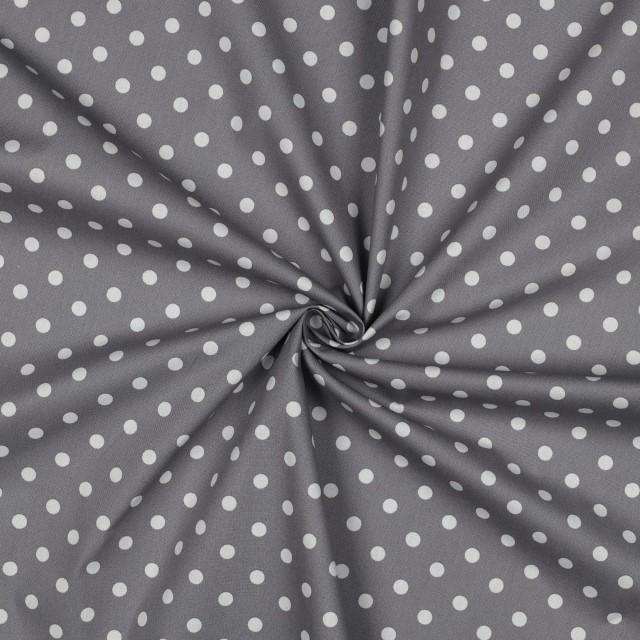 Stoff Baumwolle Dots grau - 1