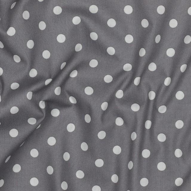 Stoff Baumwolle Dots grau - 0
