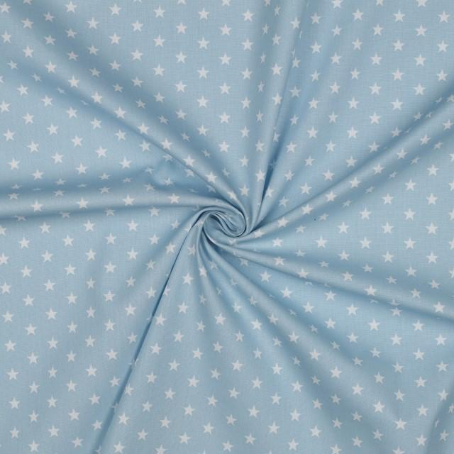 Stoff Baumwolle Petit Stars babyblau - 1