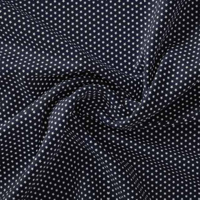 Stoff Baumwolle, Mini Stars Navy