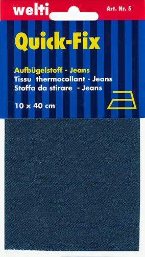 QUICK-FIX JEANS FLICKSTOFF ZUM AUFBÜGELN 10x40 CM DUNKELBLAU