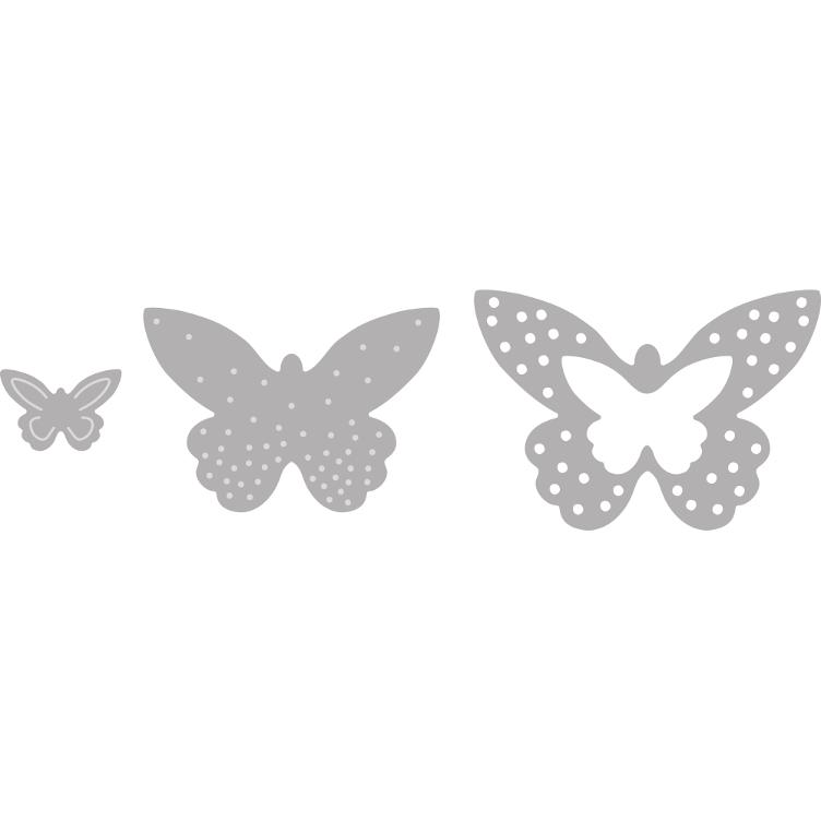 Stanzschablonen Set: Schmetterlinge, 1,2-3,4cm x 1,3-5cm, SB-Btl 3Stück