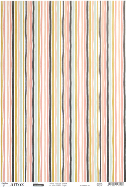 Papier transparent, gestreift