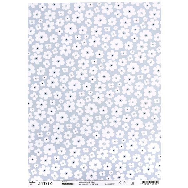 Papier selbstklebend Scandi Blüten