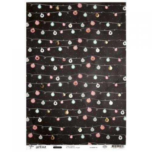 Papier Transparent Girlande schwarz