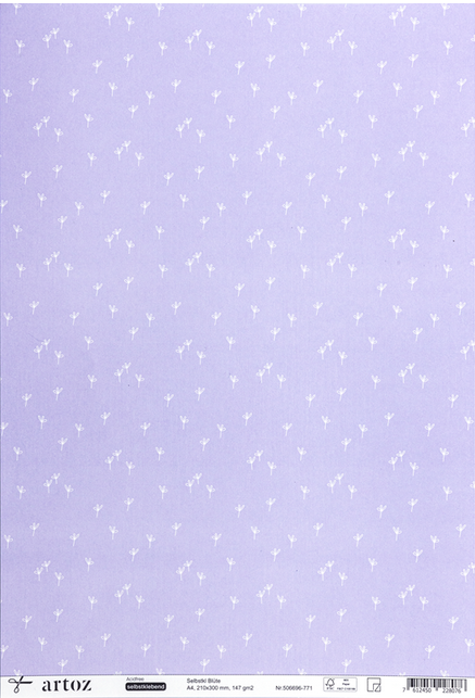 Papier Selbstklebend Blüte lila
