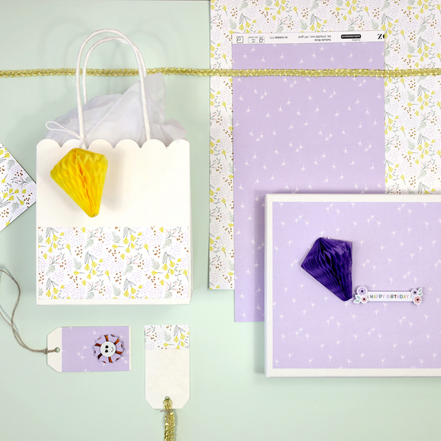 Papier Selbstklebend Blüte lila - 0