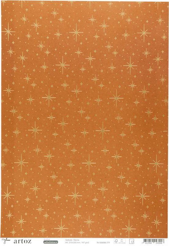 Papier Selbstklebend Sterne, rost
