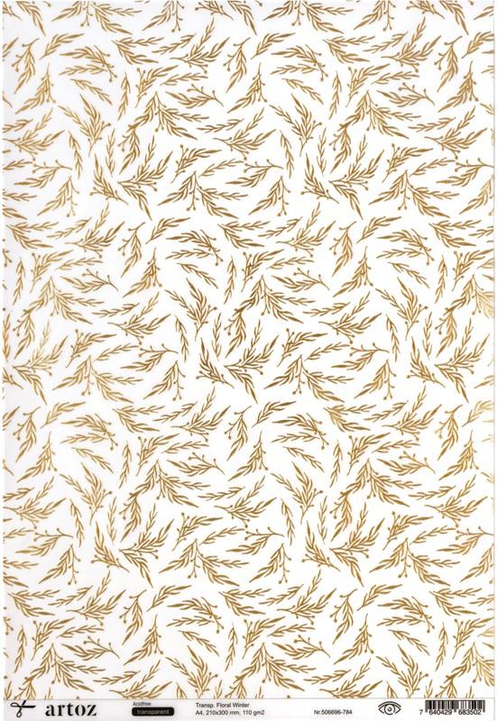 Transparentpapier Floral Winter