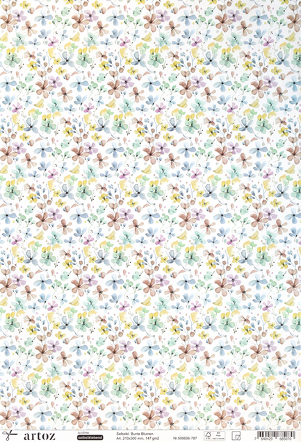 Selbstkl. Bunte Blumen