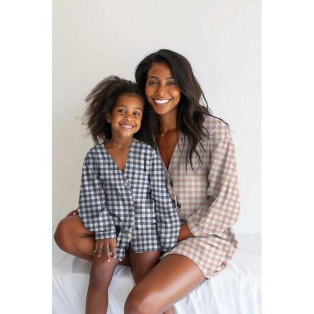 Stoff Flanell Checks rosa - 0