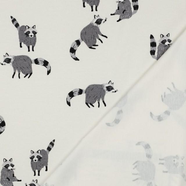 Stoff Jersey digital Raccoon - 2