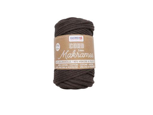 Makramee Cord, 3mm, 250g, Braun