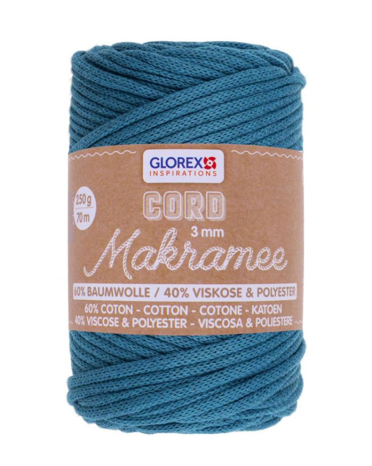 Makramee Cord, 3mm, 250g, Petrol