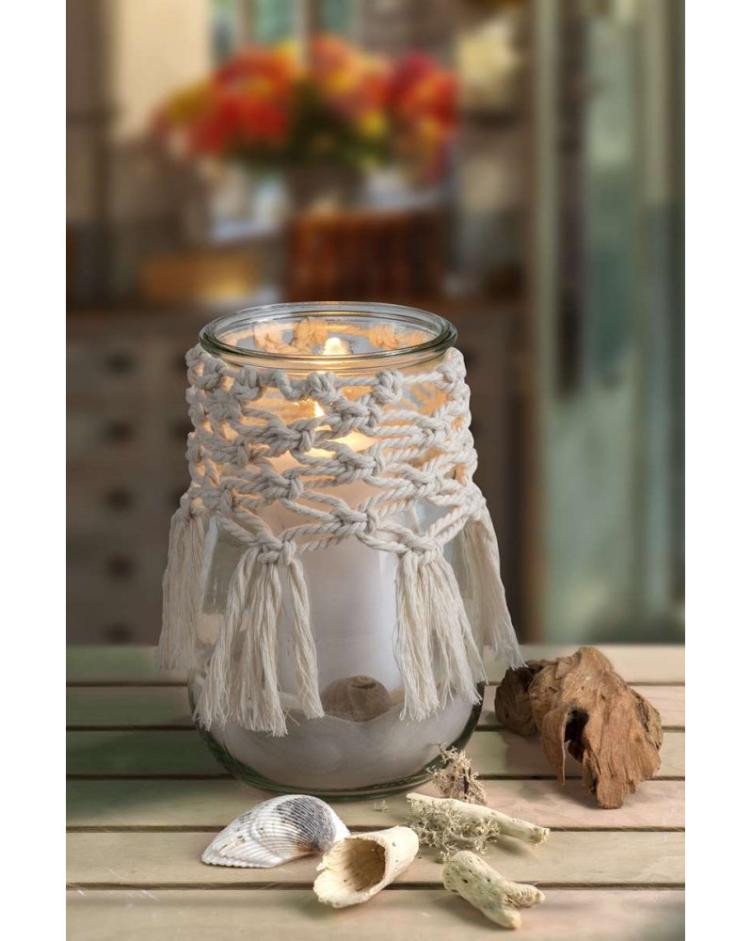 Makramee Rope 3mm 250gr/gedreht crème - 2